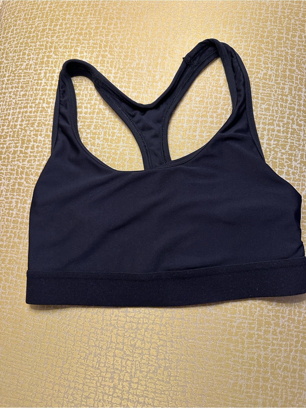 Hanes Black Racerback Stretch Sports Bra - Smooth Support